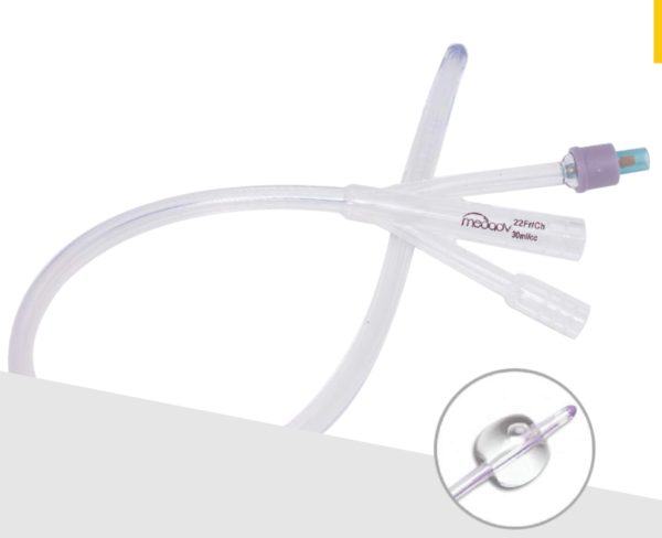 Three Way All Silicone Foley Catheter